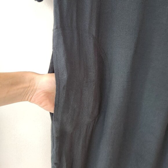 Holding Horses Anthropologie Deep Green Shift Dress Casual Western Petite XS - Picture 6 of 10